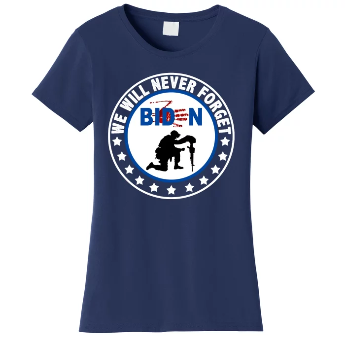 We Will Never Forget American 13 Fallen Heroes Anti Biden Women's T-Shirt