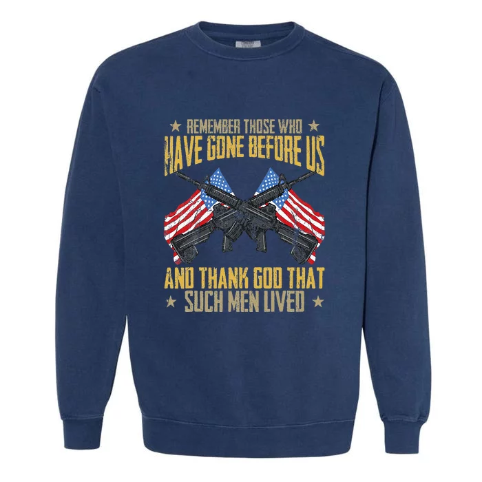 We Will Never Forget Retro Memorial Day Garment-Dyed Sweatshirt