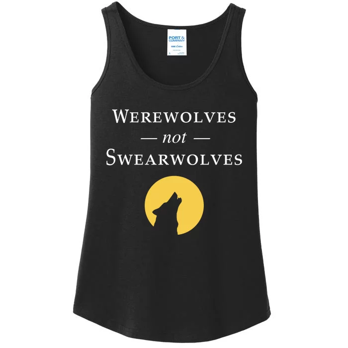 WeRe Werewolves Not Swearwolves Ladies Essential Tank