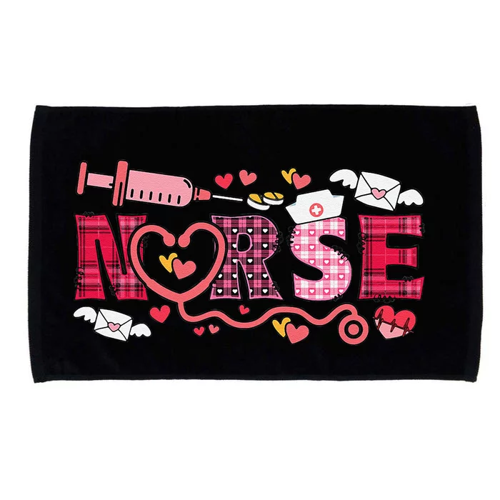 Womens Women Nurses Valentines Day Gifts Hearts Stethoscope Microfiber Hand Towel