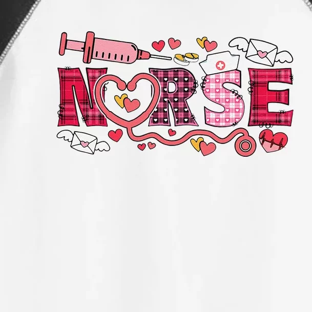 Womens Women Nurses Valentines Day Gifts Hearts Stethoscope Toddler Fine Jersey T-Shirt