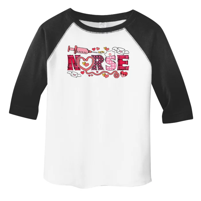 Womens Women Nurses Valentines Day Gifts Hearts Stethoscope Toddler Fine Jersey T-Shirt