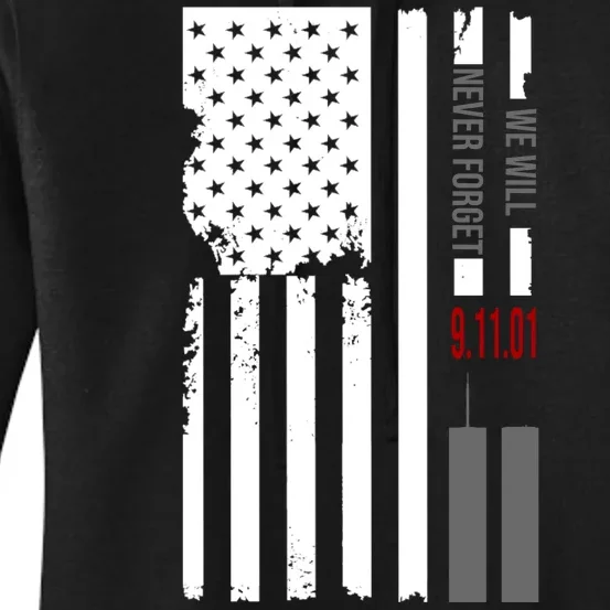 We Will Never Forget 9.11.01 USA Flag Women's Pullover Hoodie