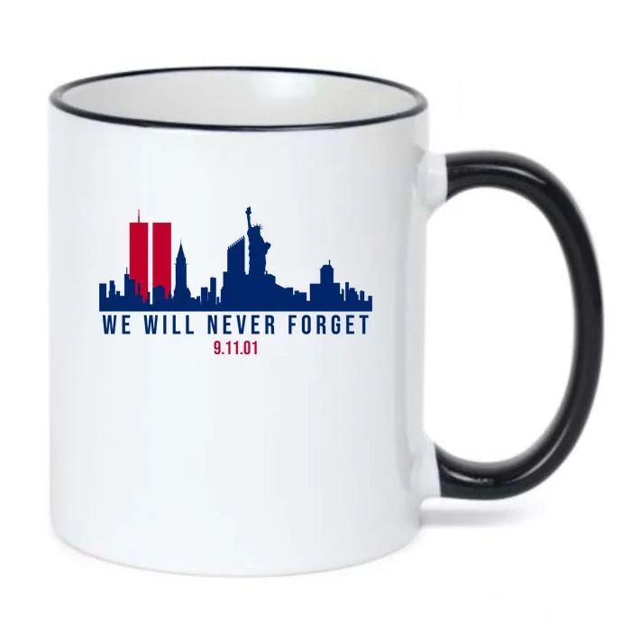 We Will Never Forget 09.11.01 September 11th 2001 Black Color Changing Mug