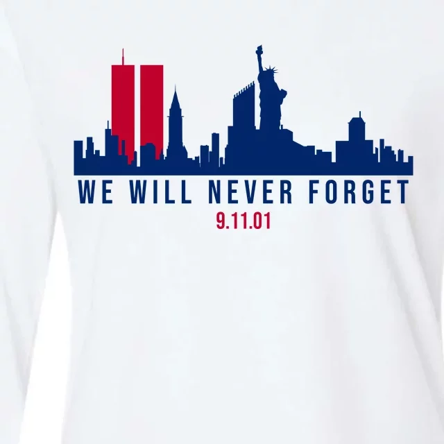 We Will Never Forget 09.11.01 September 11th 2001 Womens Cotton Relaxed Long Sleeve T-Shirt