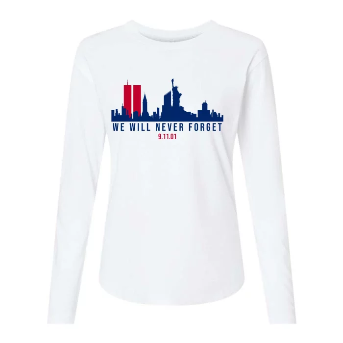 We Will Never Forget 09.11.01 September 11th 2001 Womens Cotton Relaxed Long Sleeve T-Shirt