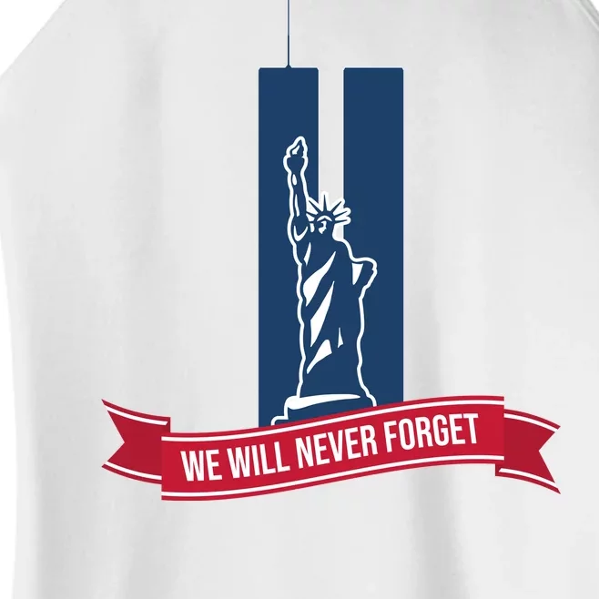 We Will Never Forget 09.11.01 Statue Of Liberty Women’s Perfect Tri Rocker Tank