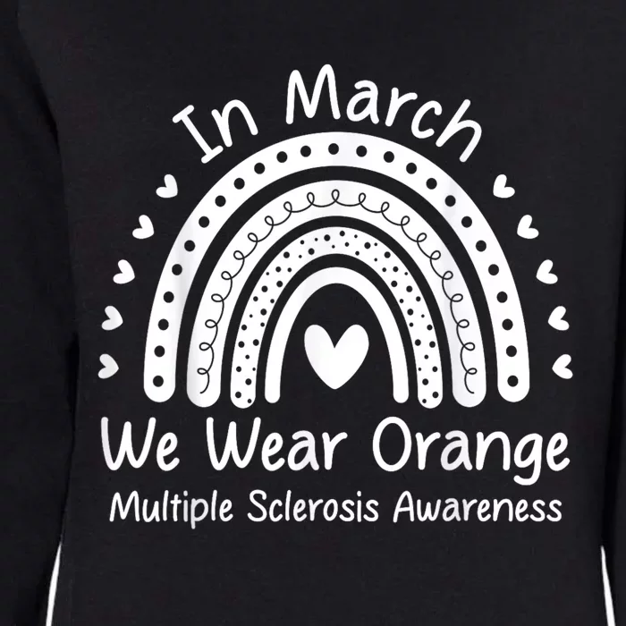 We Wear Orange Multiple Sclerosis Awareness Ms Month Womens California Wash Sweatshirt