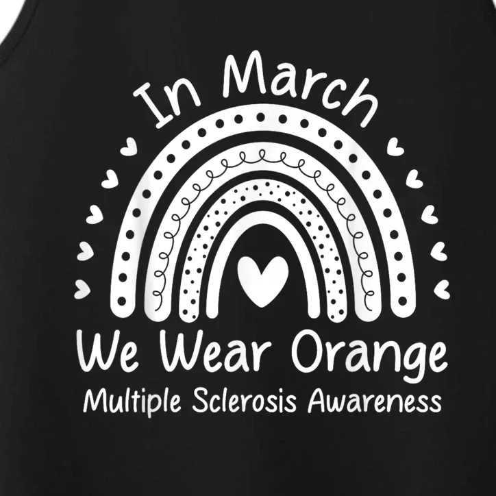 We Wear Orange Multiple Sclerosis Awareness Ms Month Performance Tank