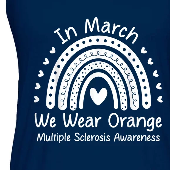 We Wear Orange Multiple Sclerosis Awareness Ms Month Ladies Essential Flowy Tank