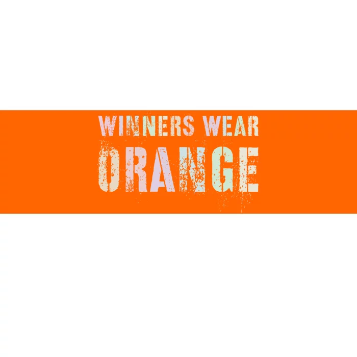 WINNERS WEAR ORANGE Summer Camp Team Color War Game Event Bumper Sticker