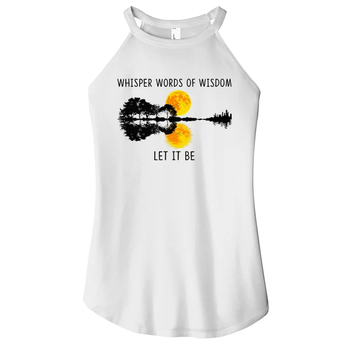 Whisper Words Of Wisdom Letit Be Guitar Lake Shadow Women’s Perfect Tri Rocker Tank