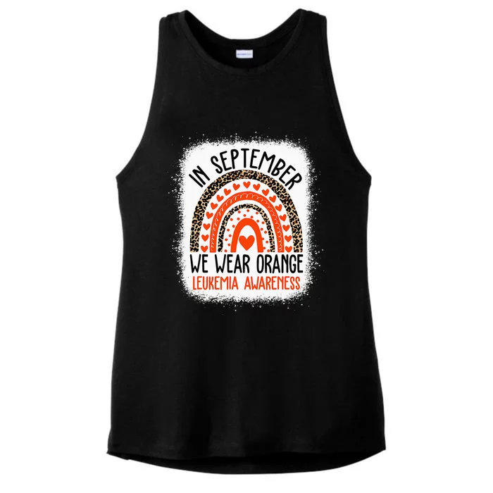 We Wear Orange Leukemia Awareness Month Ladies Tri-Blend Wicking Tank