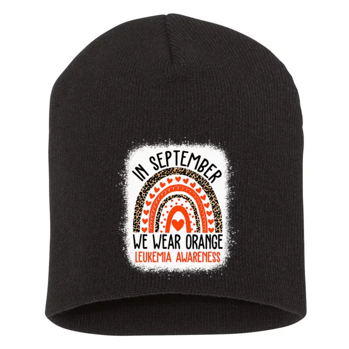 We Wear Orange Leukemia Awareness Month Short Acrylic Beanie