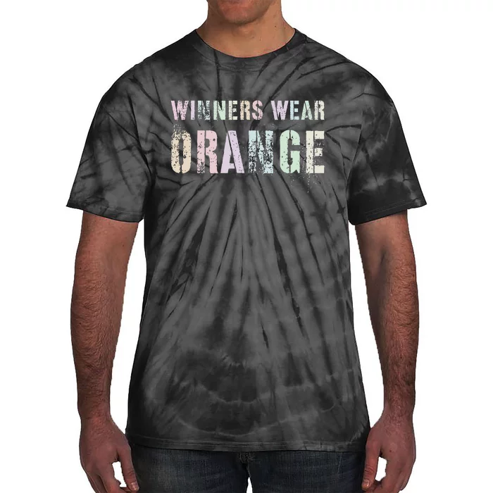 WINNERS WEAR ORANGE Summer Camp Team Color War Game Event Tie-Dye T-Shirt