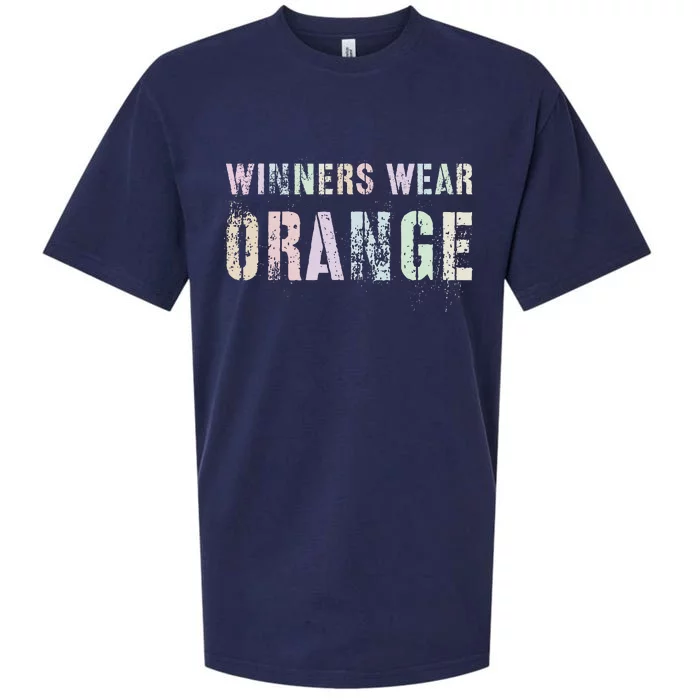 WINNERS WEAR ORANGE Summer Camp Team Color War Game Event Sueded Cloud Jersey T-Shirt