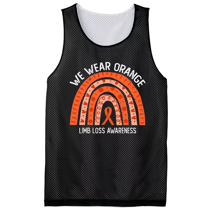 We Wear Orange For Limb Loss Awareness Mesh Reversible Basketball Jersey Tank