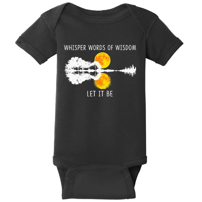 Whisper Words Of Wisdom LetIt Be Guitar Lake Shadow Baby Bodysuit