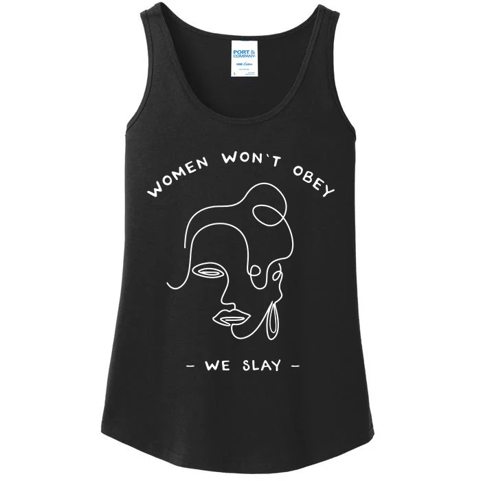 Women Wont Obey Ladies Essential Tank