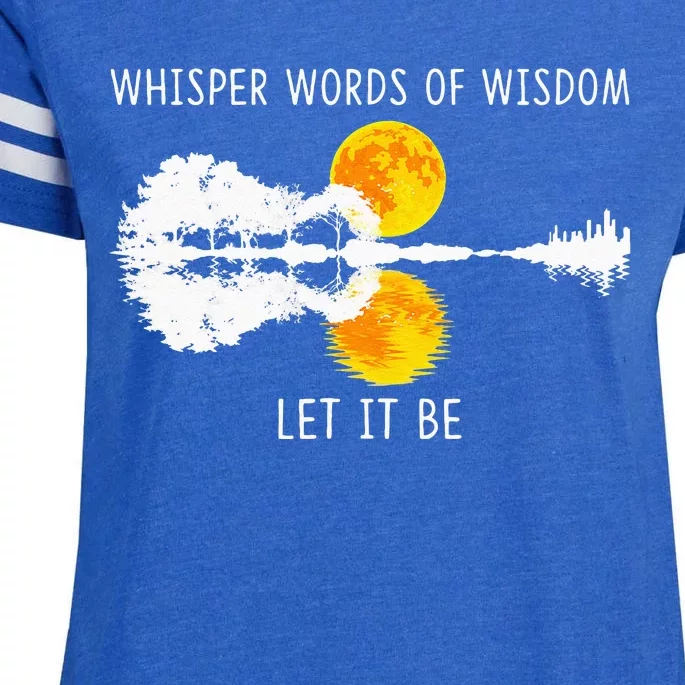 Whisper Words Of Wisdom Let It Be Guitar Lake Shadow Enza Ladies Jersey Football T-Shirt