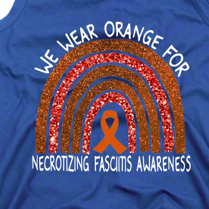 We Wear Orange For Necrotizing Fasciitis Awareness Rainbow Funny Gift Tank Top