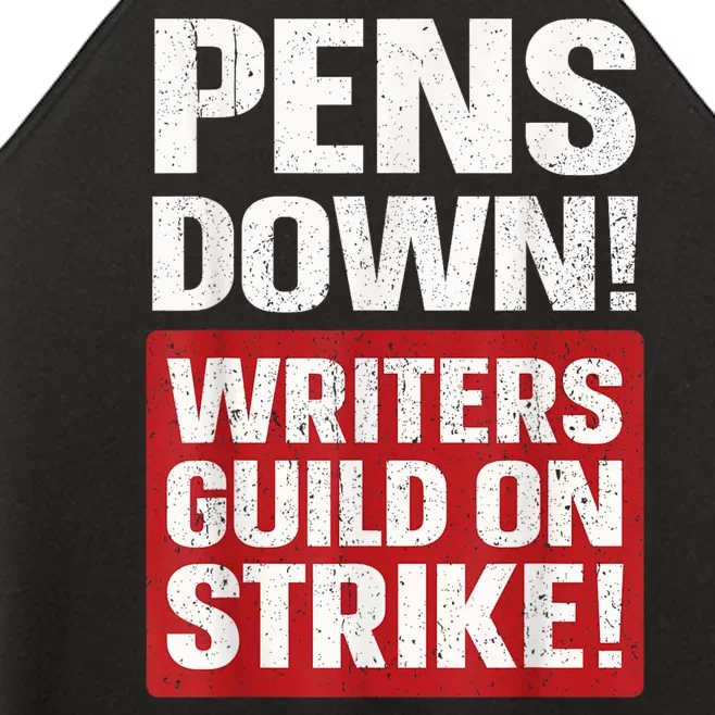 Pens Down Writers Guild Of America WGA Strike Pencils Down Women’s Perfect Tri Rocker Tank