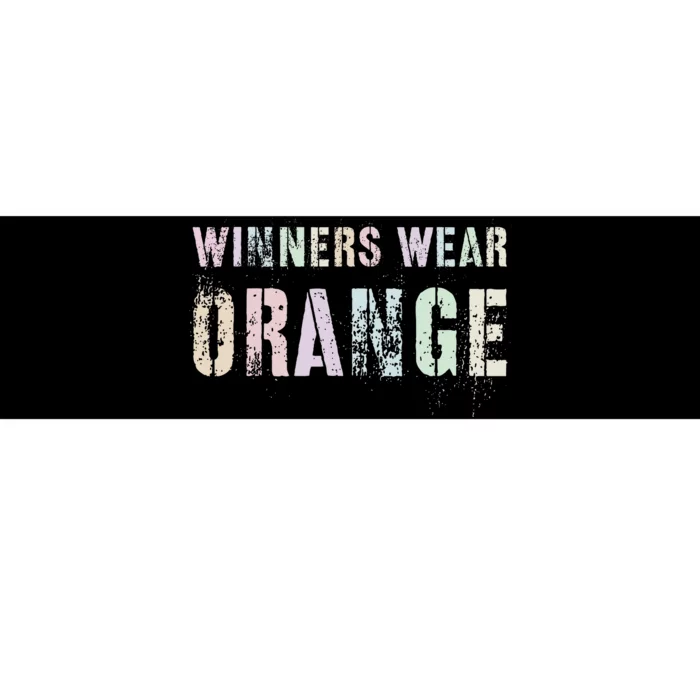 WINNERS WEAR ORANGE Summer Camp Team Color War Game Event Bumper Sticker