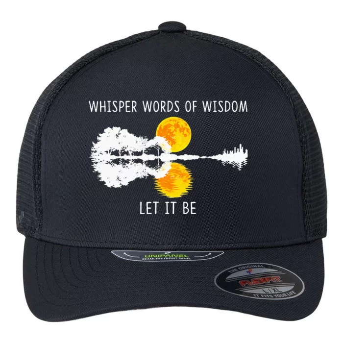 Whisper Words Of Wisdom LetIt Be Guitar Lake Shadow Flexfit Unipanel Trucker Cap