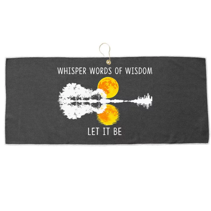 Whisper Words Of Wisdom LetIt Be Guitar Lake Shadow Large Microfiber Waffle Golf Towel