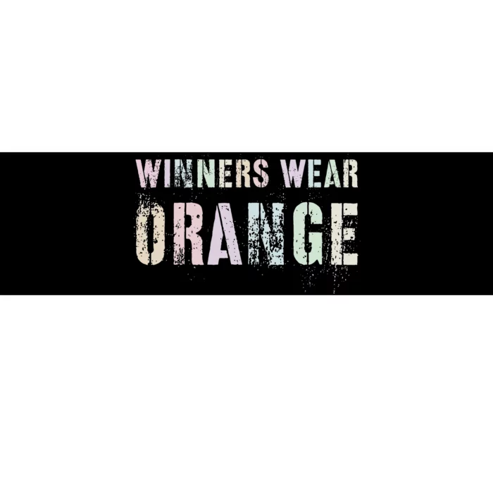 WINNERS WEAR ORANGE Summer Camp Team Color War Game Event Bumper Sticker