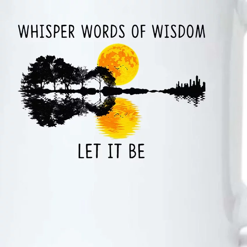 Whisper Words Of Wisdom Letit Be Guitar Lake Shadow Black Color Changing Mug