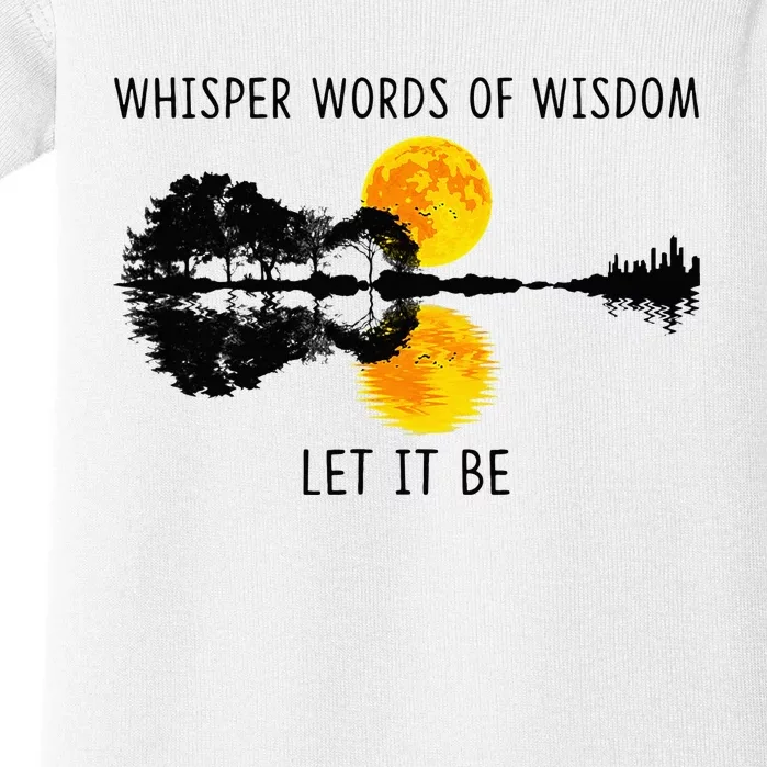 Whisper Words Of Wisdom Letit Be Guitar Lake Shadow Baby Bodysuit