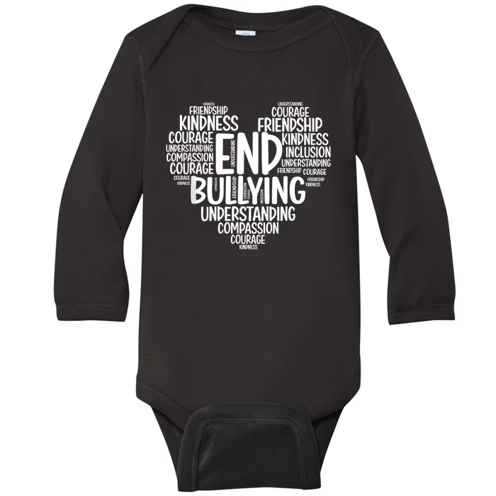 We Wear Orange For Unity Day End Bullying Choose Kindness Baby Long Sleeve Bodysuit