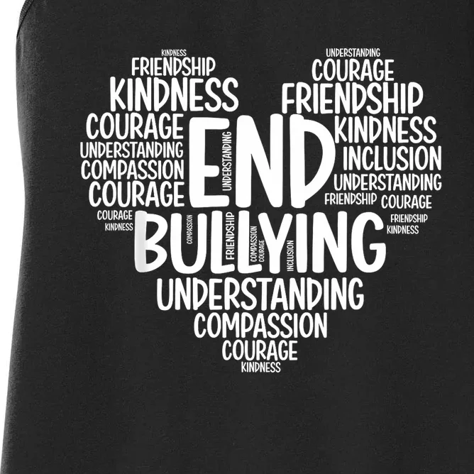 We Wear Orange For Unity Day End Bullying Choose Kindness Women's Racerback Tank