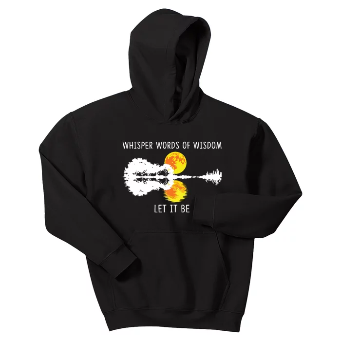 Whisper Words Of Wisdom Letit Be Guitar Lake Shadow Kids Hoodie