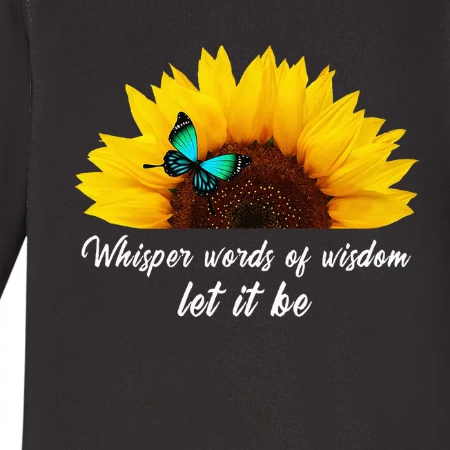 Whisper Words Of Wisdom Let It Be With Butterfly Baby Long Sleeve Bodysuit