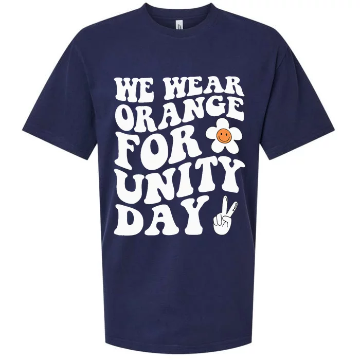 We Wear Orange For Unity Day Anti Bullying Gift And Be Kind Sueded Cloud Jersey T-Shirt