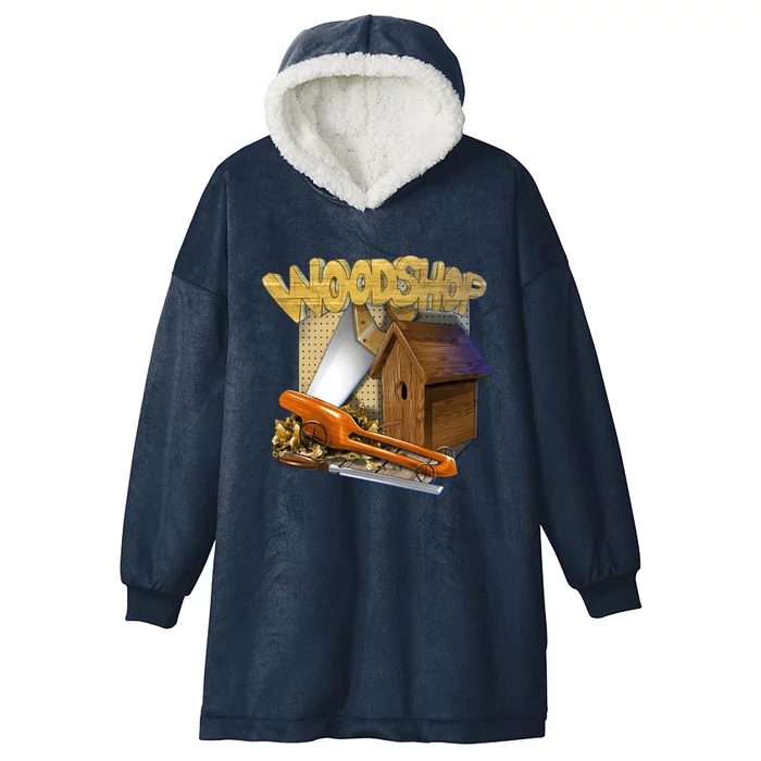 Woodshop Hooded Wearable Blanket