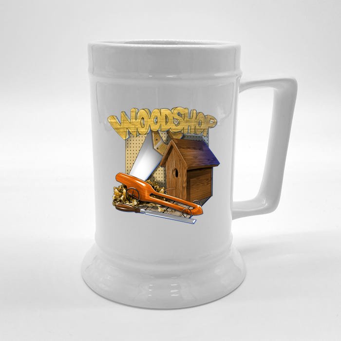 Woodshop Front & Back Beer Stein