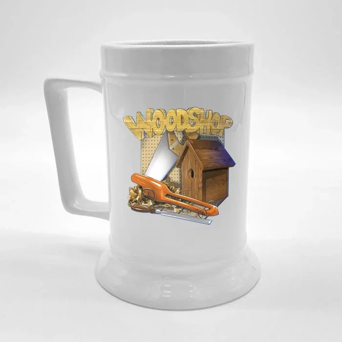 Woodshop Front & Back Beer Stein