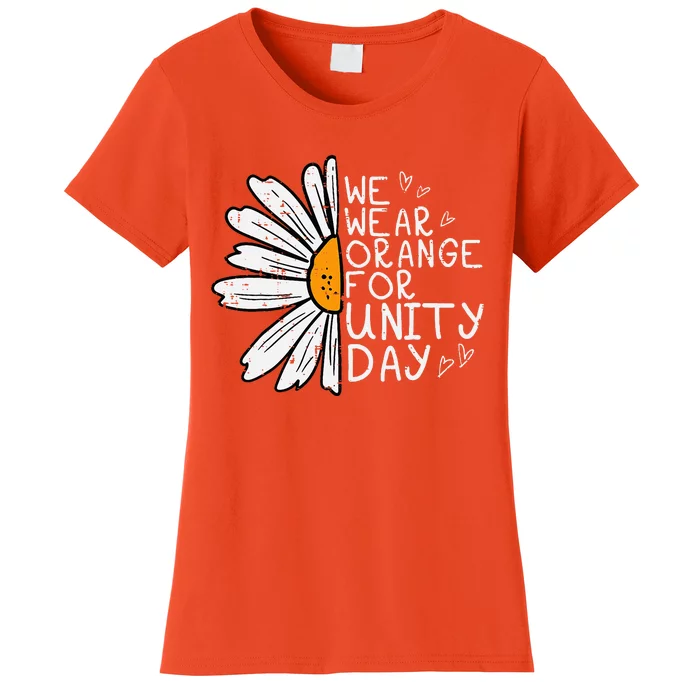 We Wear Orange For Unity Day Daisy Anti Bullying Women's T-Shirt