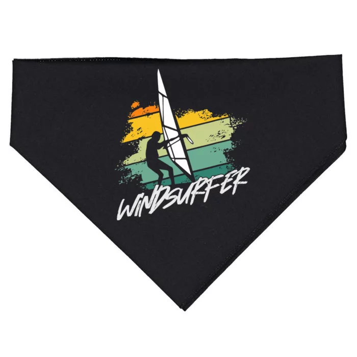 Windsurfer Wave Ocean Windsurfing Sailboarding Surfing USA-Made Doggie Bandana