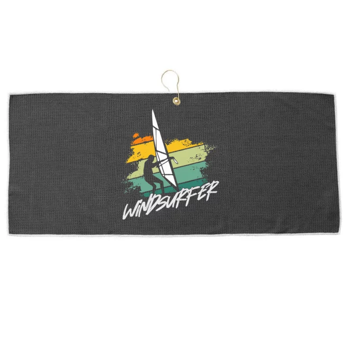 Windsurfer Wave Ocean Windsurfing Sailboarding Surfing Large Microfiber Waffle Golf Towel