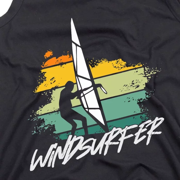 Windsurfer Wave Ocean Windsurfing Sailboarding Surfing Tank Top