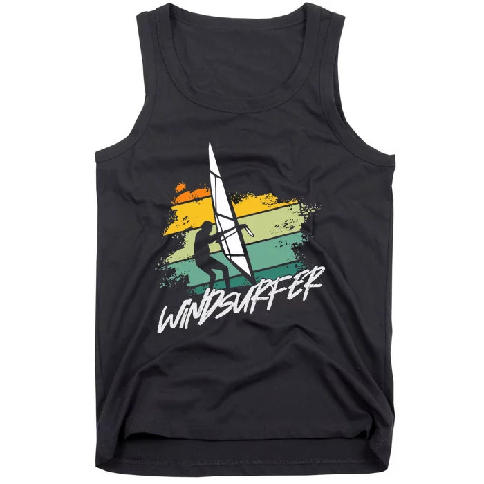 Windsurfer Wave Ocean Windsurfing Sailboarding Surfing Tank Top