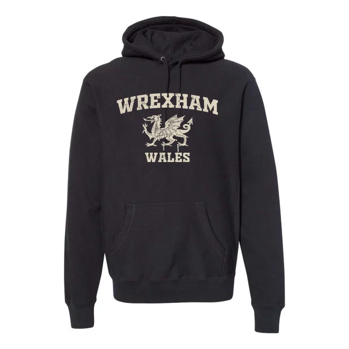 Wrexham Wales Old Classic Vintage Premium Hoodie