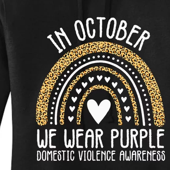 We Wear Purple Family Domestic Violence Awareness Month Women's Pullover Hoodie