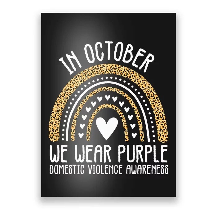 We Wear Purple Family Domestic Violence Awareness Month Poster