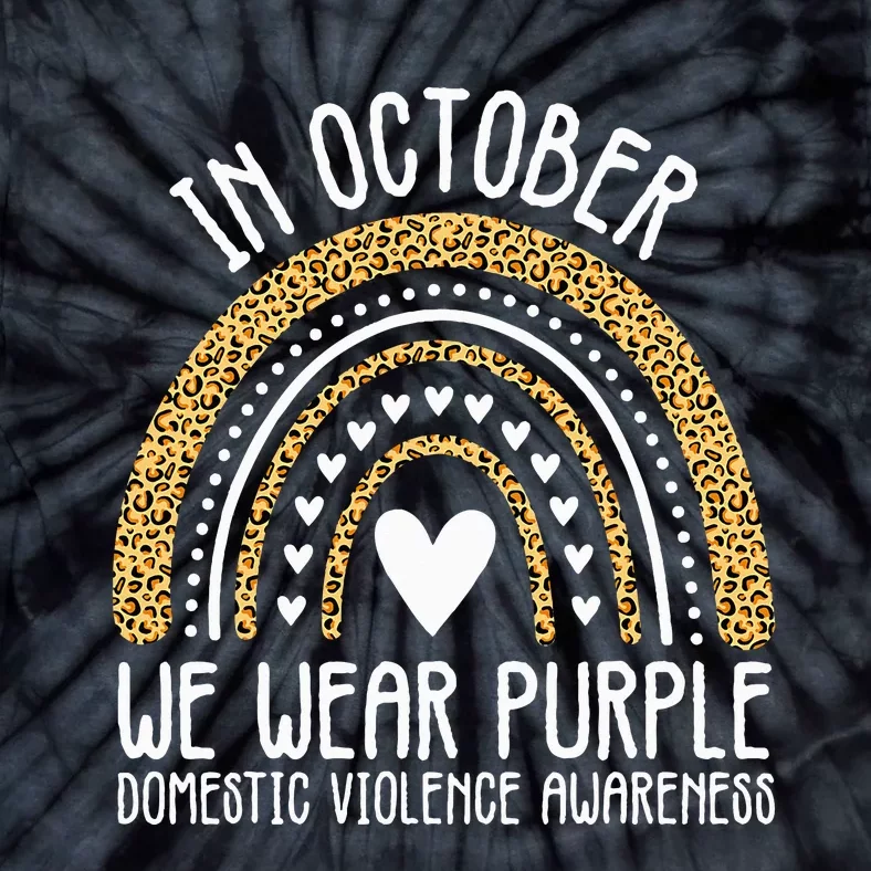 We Wear Purple Family Domestic Violence Awareness Month Tie-Dye T-Shirt