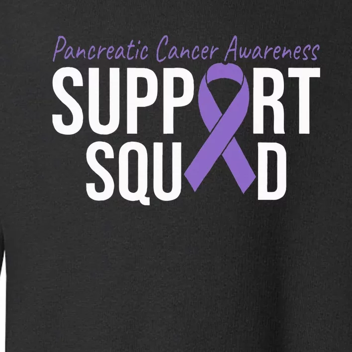 We Wear Purple Pancreatic Cancer Awareness Support Squad Toddler Sweatshirt